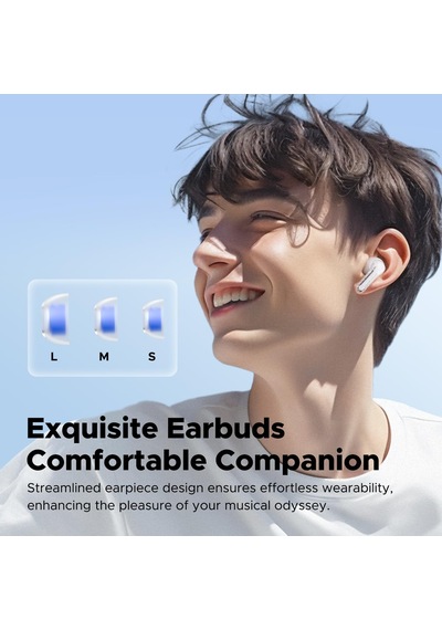 Clear Enc Tws Bluetooth 5.3 Kulak İçi Kablosuz Kulaklık Beyaz