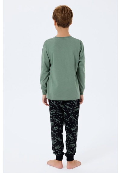 Rolypoly Erkek Çocuk Yeşil Pijama Takım Rp3740-c-v1