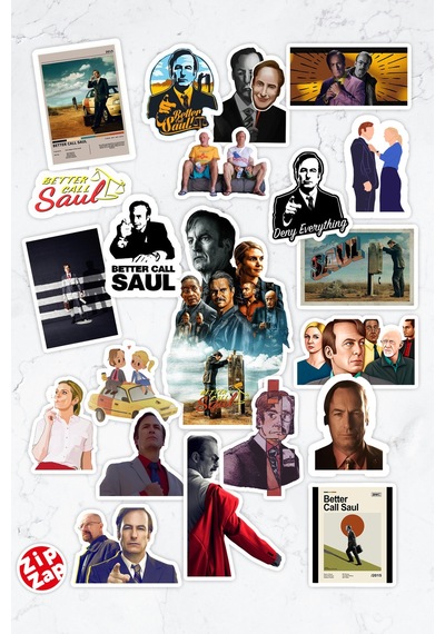 Better Call Saul Telefon Laptop Bullet Journal Yapışkanlı Folyo Sticker Paketi 21 Adet Çok Renkli