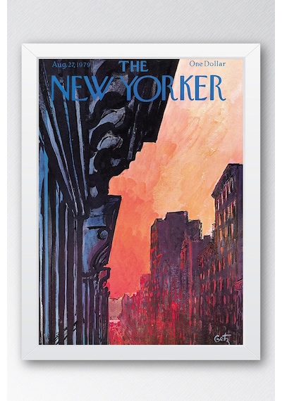 The New Yorker Çerçeveli Tablo August 27 1979 - Ağustos Güneş Batımıtablosu