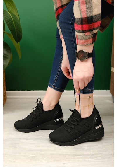 Delisle Fileli Kalın Topuklu Kadın Sneaker 001