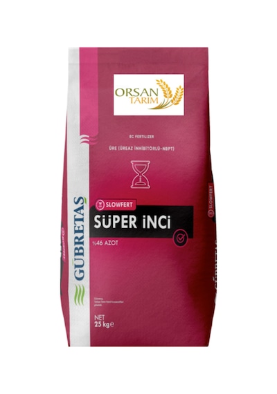 Slowfert Süper Inci Nbpt Inhibitörlü %46 Ure Azotu Yavaş Salınımlı Akıllı Gübre 25 Kg 1 Adet