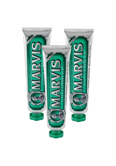 Marvis Classic Strong Mint Diş Macunu Ferahlatıcı Etki 85 Ml 3 Adet Nane Aromalı