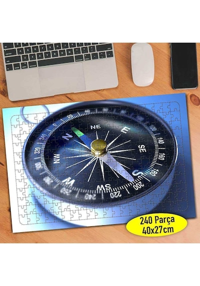 Analogic Compass Pusula Ve Harita 240 Parça Puzzle Yapboz-7