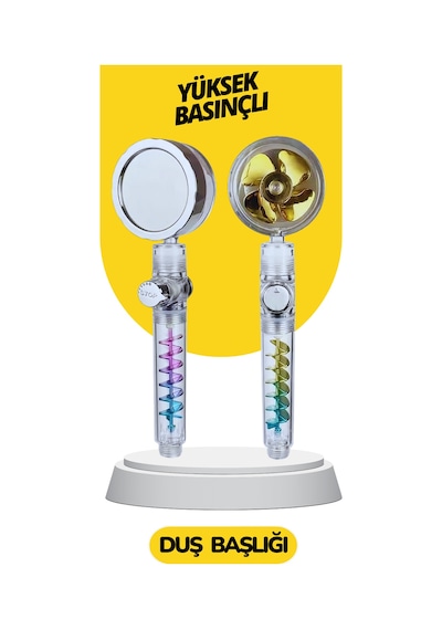 Su Tasarruflu Duş Başlığı - Yüksek Basınçlı Turbo Jet Duş Başlığ Krom