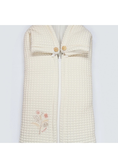 Bistyle Fermuarlı Natural Life Pike Battaniye Girl 70113 Ekru Ekru