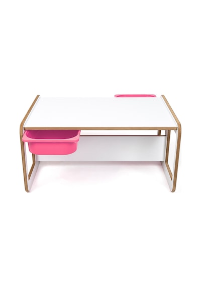 2 Kişilik Çekmeceli Oyun, Aktivite, Etkinlik Masası,byz Pembe Mdf Beyaz