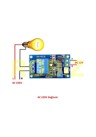 Xh-m131 Ldr Işık Kontollü Röle 12v Gündüz Gece Algılayıcı