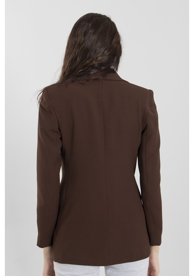 Feminist Kahve Vatkalı Astarlı Blazer Ceket 0105110.05 Kahverengi