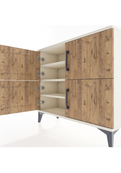 Arges Şifonyer 3 Raflı 4 Kapaklı 88x30x80 Aytaşı-çam Aytaşı