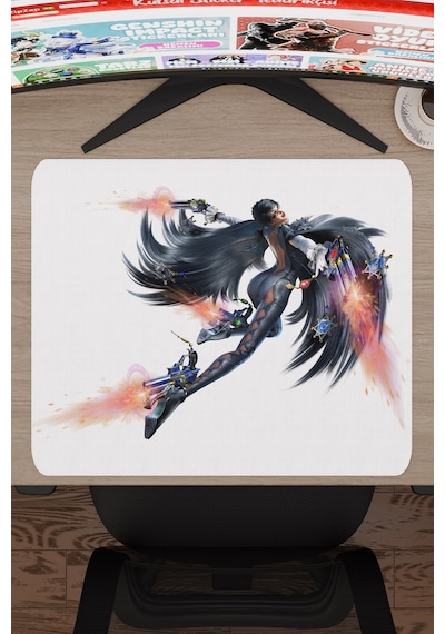 Bayonetta Kaymaz Dikişli Kauçuk Oyuncu Mousepad V2 - 48x40 Xl Gaming Mouse Pad Fare Altlığı