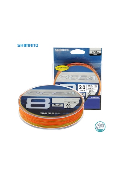 Shimano Ocea Braid 8x İp Misina Pe 2.0 0.20mm 41lb 400mt Multicolor Standart