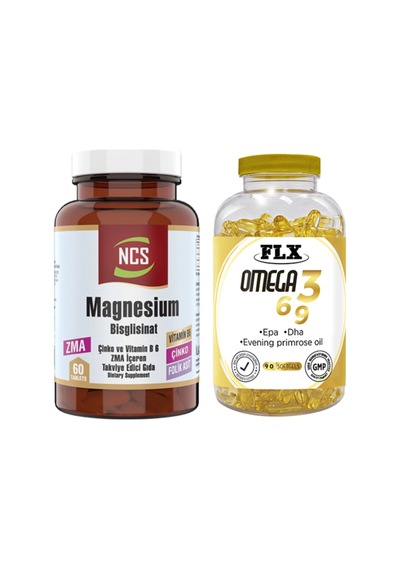 Zma Magnesium Bisglisinat 60 Tablet & Flx Omega 3-6-9 90 Tablet