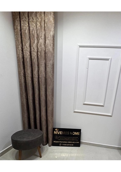 Nivemeshome Pera V-5302 1/3 Sık Pileli Fon Perde Apm Çok Renkli