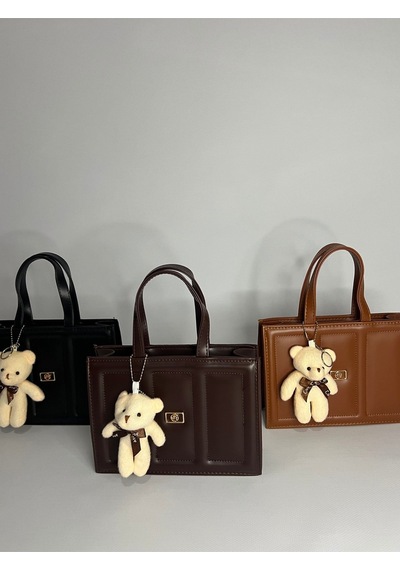 Öznora Peluş Charm Hediyeli El, Kol & Omuz Çantası Ayarlanır Askısı Mevcuttur Turuncu
