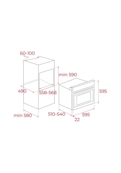 Teka HE 715 BK - TZ 6415 - DBT 60 BK Siyah Ankastre Set