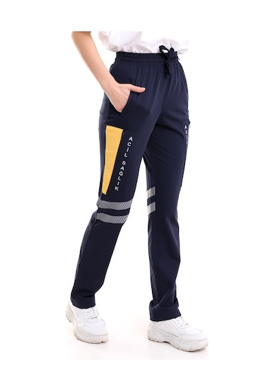 Lacivert 112 Acil Sağlık Unisex Likrali Kıslık Pantolon-7291