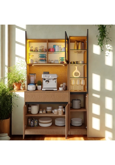 Nordıc Wood Led Li Kahve Köşesi Ünitesi Sağ Vitrinli Füme Cam Komple Mdf Modern Mutfak Kahverengi Nordıc Wood Led Li Kahve Köşesi Ünitesi Sağ Vitrinli Füme Cam Komple Mdf Modern Mutfak Kahverengi