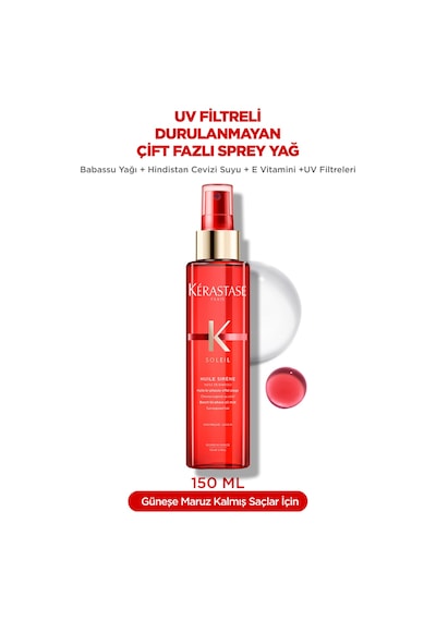Soléil Huile Sirene Bukle Belirginleştirici Durulanmayan Çift Fazlı Sprey Yağ 150 Ml 150 M