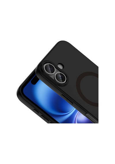 Apple iPhone Uyumlu 17 Kılıf M-safe Şarj Özellikli Zore Aris Silikon Kapak - Siyah