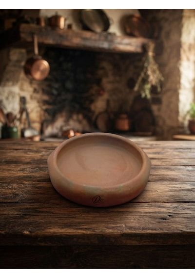 Taş Fırın Uyumlu Ateşe Dayanıklı Toprak Güveç-fırın Kabı- Fırın Tepsisi 33 Cm 5-6 Kişilik