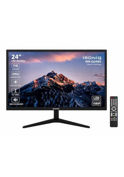 Mn6 Ironiq Irn-q24ws 24" Full Hd Led Çok Amaçlı Monitör Hdmı Vga Av Usb Hoparlörlü Kumandalı