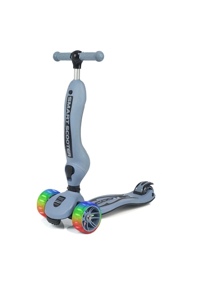 Smart Oturaklı Çocuk Scooter 3 Tekerlekli Işıklı Ledli Scooter Yükseklik Ayarlı 1-5 Yaş