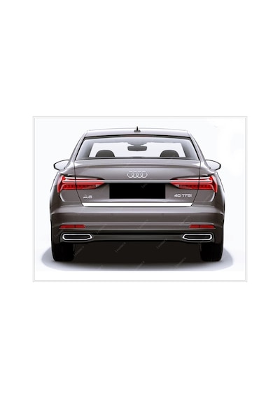 Audi A6 Krom Bagaj Alt Çıtası 2018 Üzeri Paslanmaz Çelik