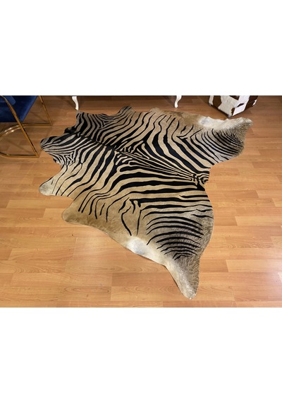 Hakiki Deri Dana Postu Kahve Zebra Baskılı 230 X 220 Cm - 2261101000013