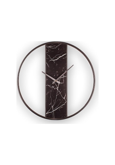 Digithome Demre Mermer Desenli Sessiz Mekanizmalı Modern Duvar Saati 61,5 Cm Siyah - K-demre-sıyah Siyah