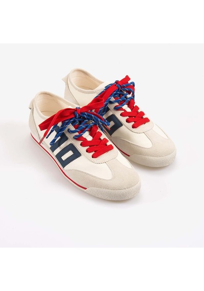 Back70 Erkek Bağcıklı Süet Spor & Sneaker Ayakkabı B26 Beyaz - Mavi