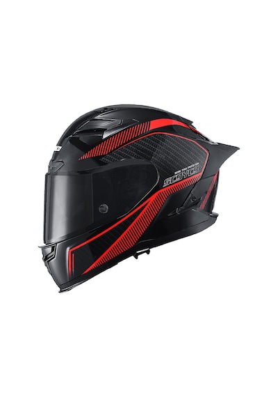 Motoanl Full Face Ce Yüksek Güvenlikli Motor Kaskı Fire Edition Siyah Kırmızı