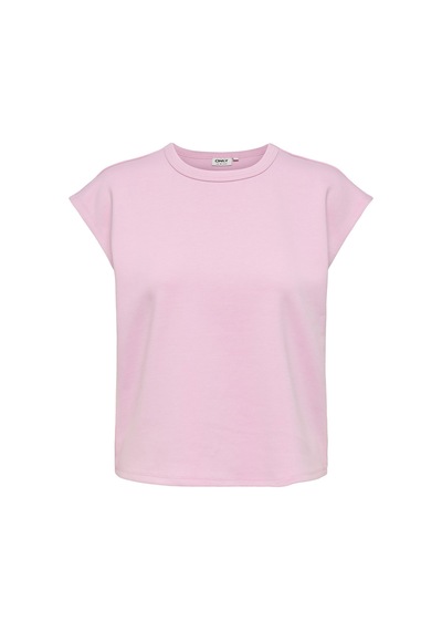 Only Kadın Onllucıa Bisiklet Yaka Kolsuz T-shirt 15346670 Pembe Pembe
