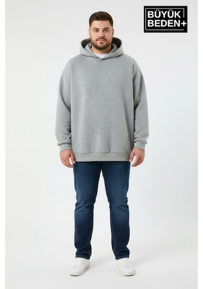 Süperlife Erkek Büyük Beden 2' Li Set Kapşonlu Kollar Ve Etek Ribanalı İnce Swatshırt Spr26bsw957+2 Grey Mel-grey Mel Süperlife Erkek Büyük Beden 2' Li Set Kapşonlu Kollar Ve Etek Ribanalı İnce Swatshırt Spr26bsw957+2 Grey Mel-grey Mel