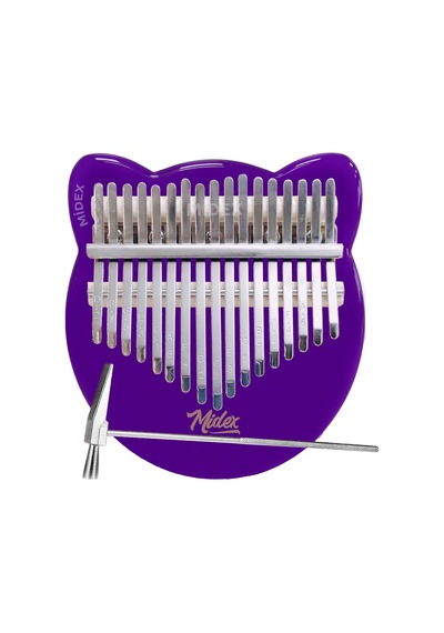 Midex KLX-660 Mor Renk Cam Kalimba 17 Tuşlu Full Set