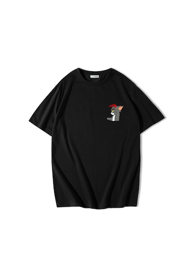 Brz Collection Unisex Oversize Tom And Jerry ''tom'' T-shirt-siyah Siyah Brz Collection Unisex Oversize Tom And Jerry ''tom'' T-shirt-siyah Siyah