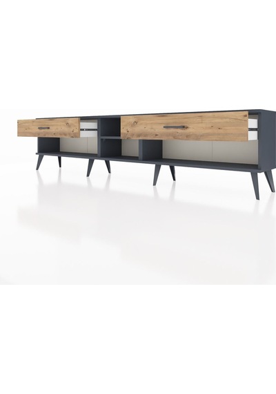 Arges Tv Ünitesi Tek Raflı 2 Çekmeceli 220x30x51 Antrasit-antrasit/çam Antrasıt/atlas Çam - Antrasıt Arges Tv Ünitesi Tek Raflı 2 Çekmeceli 220x30x51 Antrasit-antrasit/çam Antrasıt/atlas Çam - Antrasıt