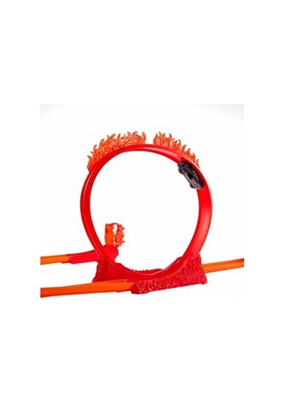 Hot Wheels Alev Temalı Akrobasi Seti Hmc04 16 Yol Yapım Parçası Ve 1 Oyuncak Araba Karışık