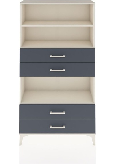 Arges Dolap 3 Raflı 4 Çekmeceli 88x30x163 Aytaşı-antrasit Aytası