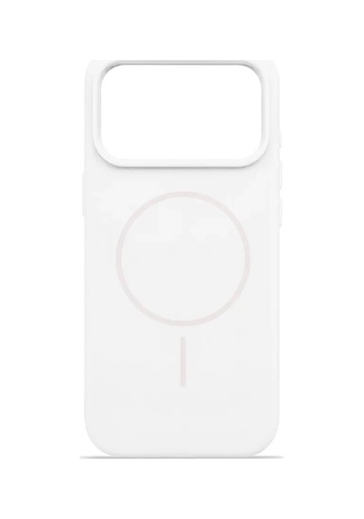 iPhone Uyumlu 17 Pro Max Aura Akıllı Magsafe Animasyonlu Silikon Kılıf Beyaz
