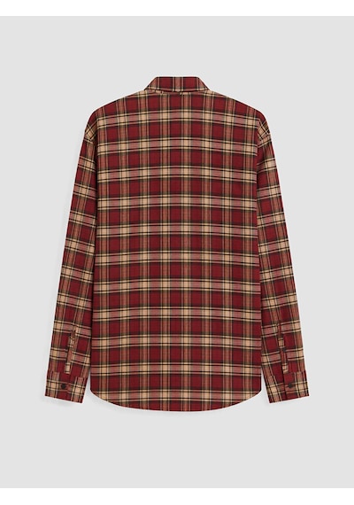 Lcw Eco Kırmızı Regular Fit Ekose Erkek Gömlek Ceket