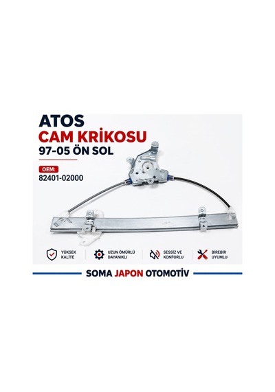 Hyundaı Atos 97-05 Ön Sol Cam Mekanizması Motorsuz 82401 02000