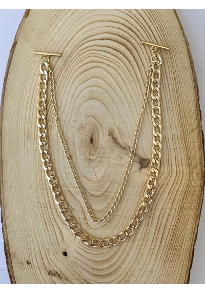 Unisex Gold Rengi Gömlek Yaka Zinciri İğnesi Aksesuarı Pytkgmlznc