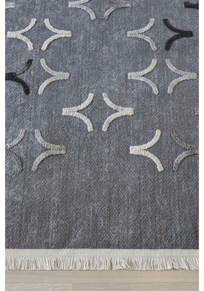 Arte Gri Kilim Dekoratif Salon Halısı Makinada Yıkanab... Gri