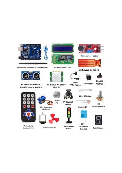Arduino 193 Parça Süper Başlangıç Seti - Malzeme Kutulu