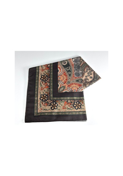 Miray Nevada Büyük Boy Organik Pamuk Eşarp - 120 X 120 - 06452 Acı Kahve