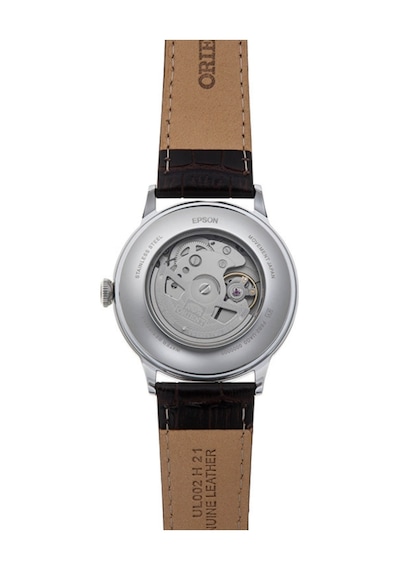 Orient Kurmalı Otomatik Deri Kahverengi Kristal Mineral Cam 41 Mm Erkek Kol Saati