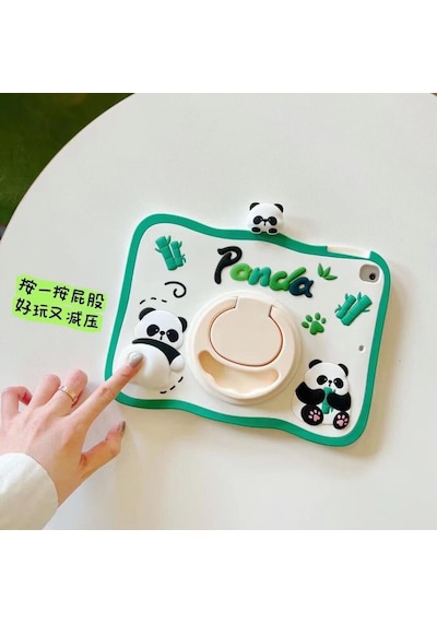 Apple Uyumlu iPad 8. Nesil 10.2" Kılıf Cute Dolls Standlı Eğlenceli 3d Karekterli Çocuk Kılıfı A2270 A2428 A2429 A2430 Kılıf