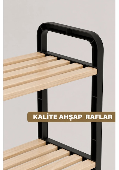 Fifty Mega 4 Katlı Ahşap Ayakkabılık 40 Cm Ahşap Çubuklu 4 Bölmeli Lüks Raf Ünitesi Düzenleyici Fifty Mega 4 Katlı Ahşap Ayakkabılık 40 Cm Ahşap Çubuklu 4 Bölmeli Lüks Raf Ünitesi Düzenleyici