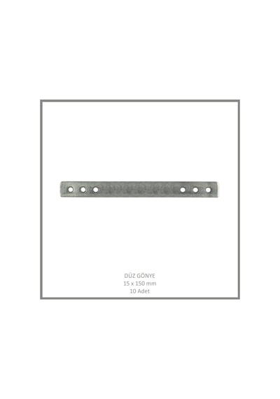 Düz Gönye, Sac Gönye, 15 X 150 Mm 10 Adet Metalik